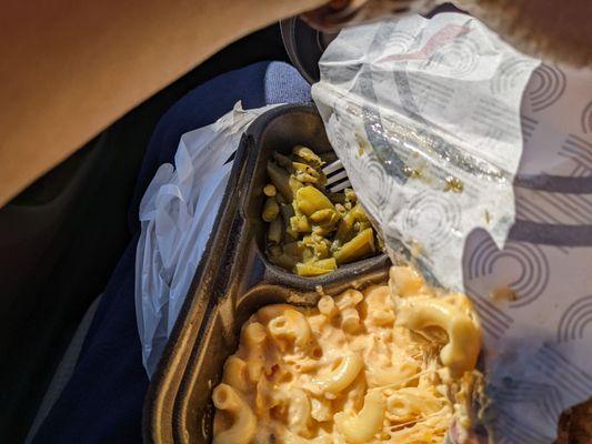 Make and cheese all under the ribs