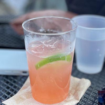 Light refreshing. whiskey lemonade seltzer made with their own bourbon