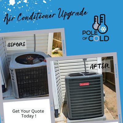 Before & after, upgrade your AC now and enjoy peace and confort.