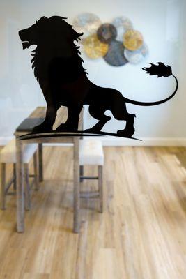 Our lounge and the symbol of courage.