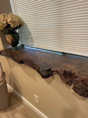 beautiful live edge window sill - a work of art