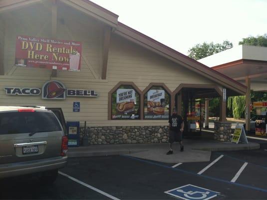 Where else can U go Nd have a Taco Bell attached to a Shell Gas station lol