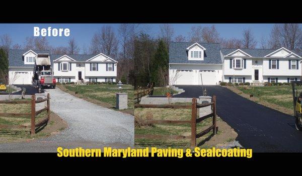 Before and After Paving job