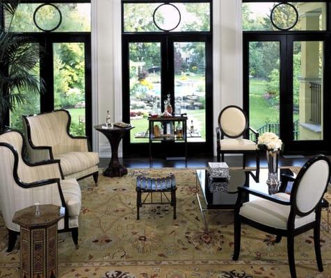 Living room design with an international influence