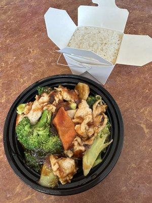 Chicken and broccoli