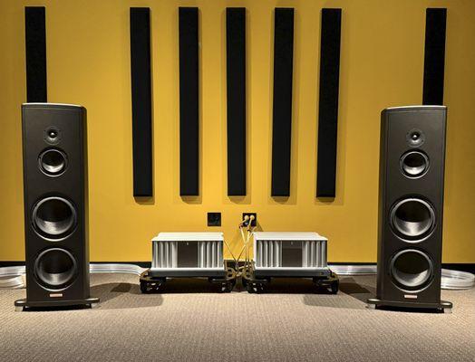 Magico S5 2024 loudspeakers with Burmester 218 Power Amplifiers.