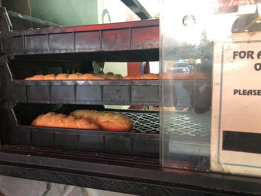 Exposed bread....completely unsanitary!