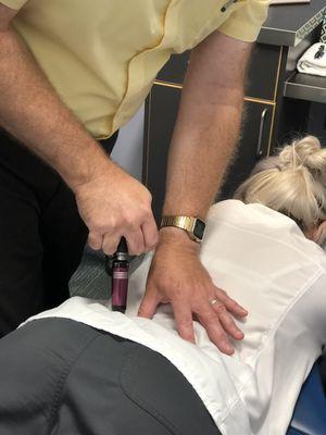 Activator technique for gentle adjustments to the spine.