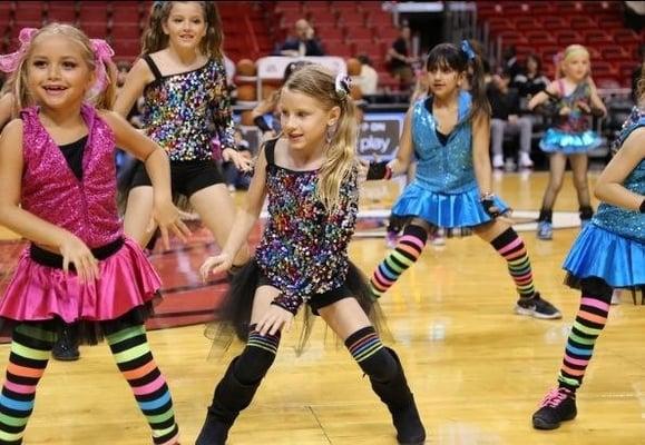 Performing at the Miami Heat game against the Nets