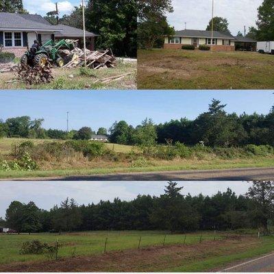 Helped this customer remove the house debris after a big remodel and cleaned up his fence line!
