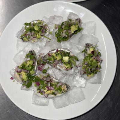 Ostiones preparados ( prep oysters)