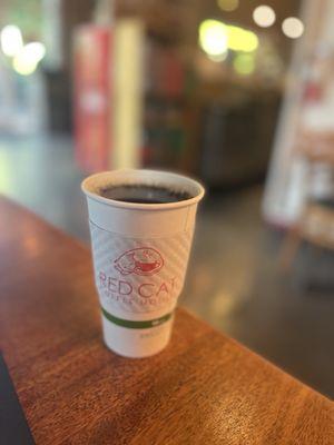 Plain black coffee