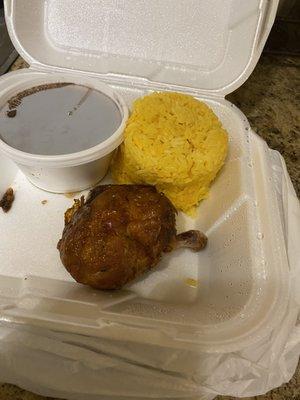 Thigh only of a 1/4 dark meal