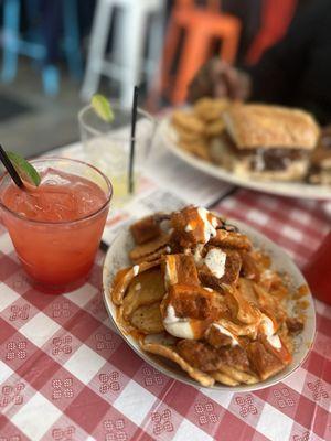 Happy hour well drink lol Buffalo Chicken Fries
