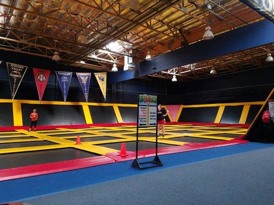 Sky high is a big trampoline place for everyone.