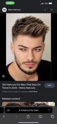 Reference picture of what I initially wanted