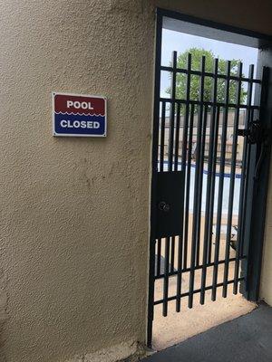 Pool closed
