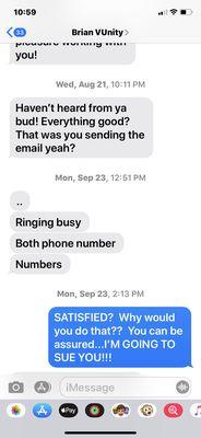 He set the numbers to a busy signal. Remained that way for days.