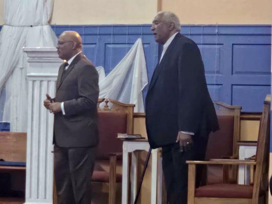 Pastor Jones and guest preacher, Pastor Wolford