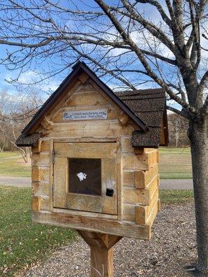 Little free library near children's playground