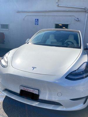 The owners car blocking the Handicap parking spot. Nobody else was in the store that is why I believe the car is the owners.