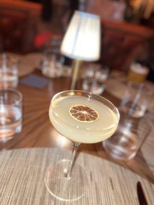 The Evelyn Margarita, martini style. No salt rim.