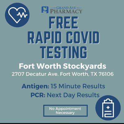OPEN 24 HOUR * 7 DAYS A WEEK!
FREE RAPID & PCR TESTING!!