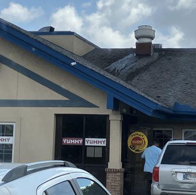 Years of grease pouring out of kitchen exhaust fan...