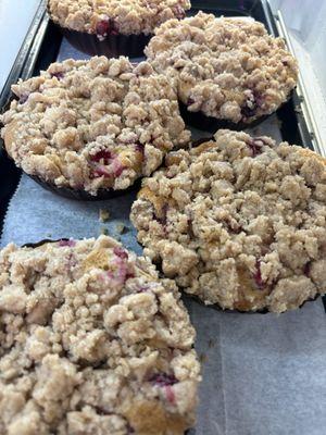 Orange cranberry crumb cake.