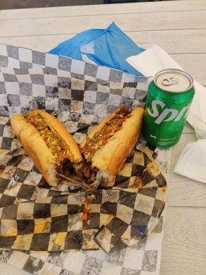 The Italian beef add sprite haha