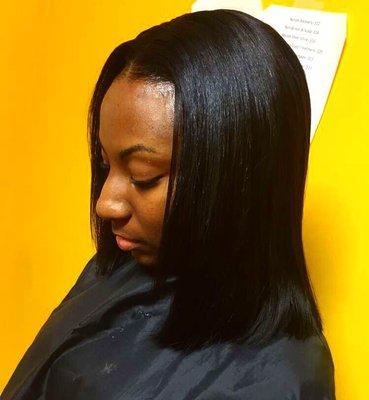 Basic Sew In Blunt Bob