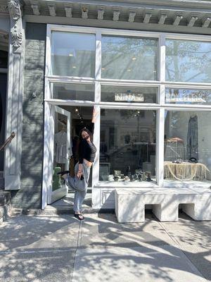 crisp white exterior featuring custom Bontleng bench