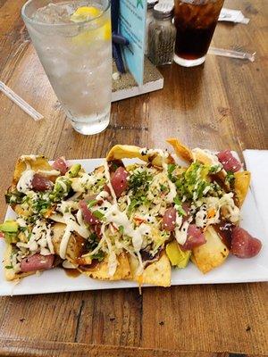 Ahi tuna nachos