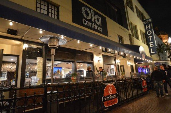 Front patio at Eye-Ris on E.