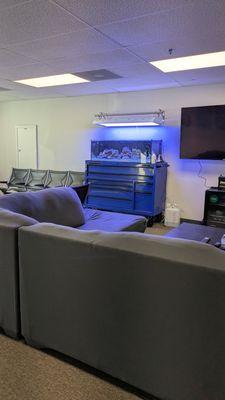 They have a large waiting room with comfy seating