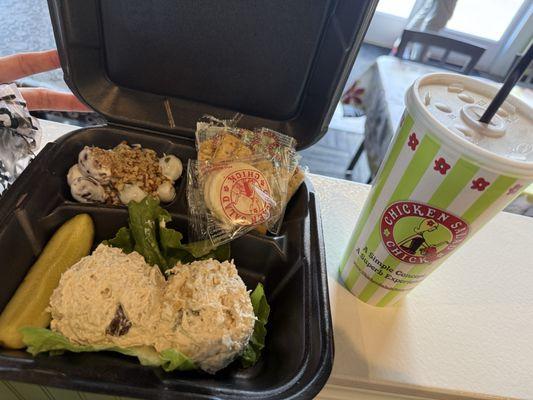 2 Scoops with Fruity Fran and grape salad