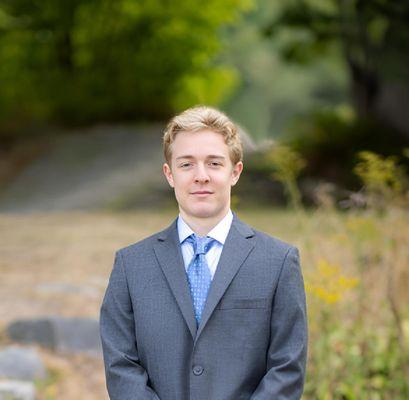 Headshot in Suminsby Park, Northeast Harbor, Maine.
