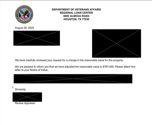 VA Re-evaluation of Value