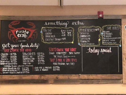 pirate crab menu