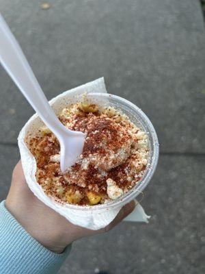 Elote in a cup.