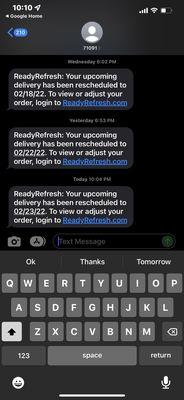 Delivery dates keep getting postponed.