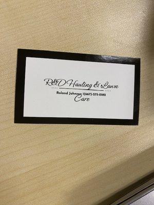 R & D Hauling and Lawn Service
