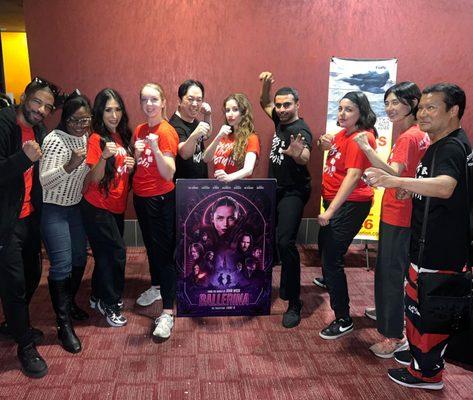 We got invited to do a live show at the Screening of John Wick's movie BALLERINA.