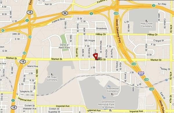 We are on Market Street at 41 st street next to Mr. D's liquor store.