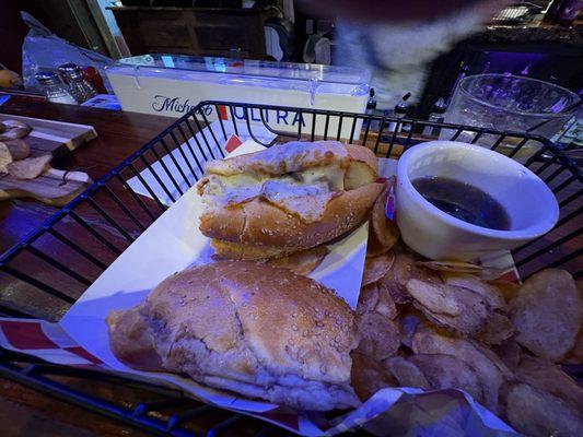 Roast beef French dip