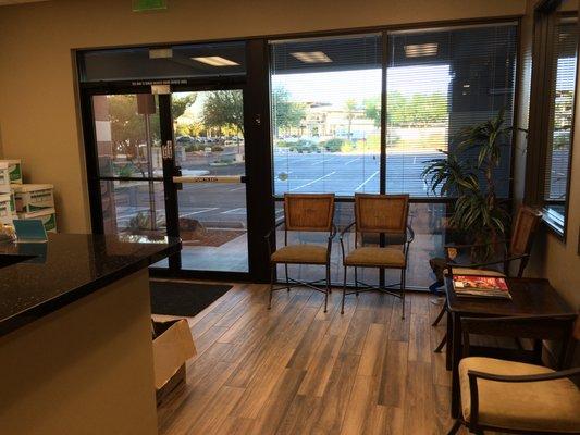 Spacious waiting room