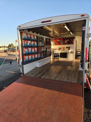 This is the front entrance too" the artist thing mobile art gallery"