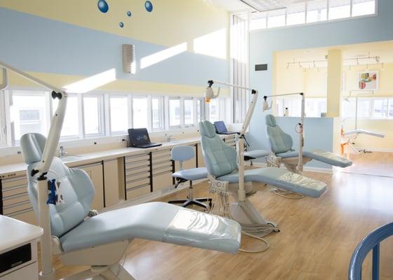 Open concept treatment area.