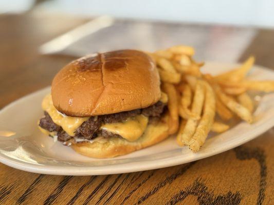 $6 Happy Hour smash burger