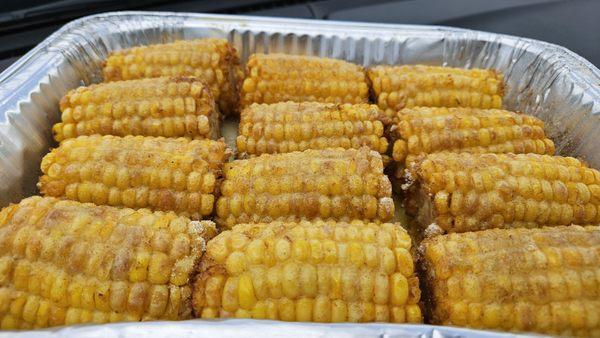 Corn on the cob is very well seasoned!